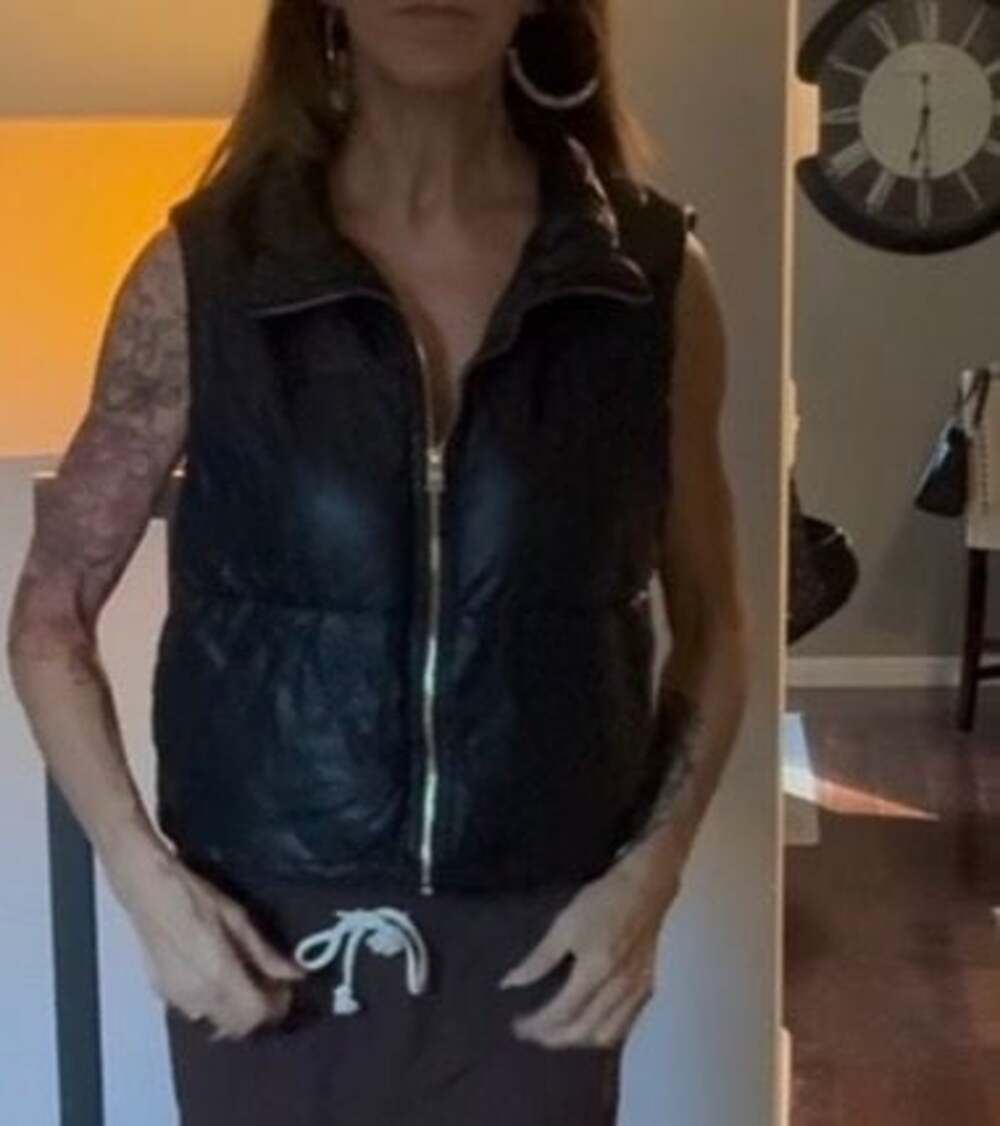 Marc New York Jeans Women's Faux Leather Puffer Vest